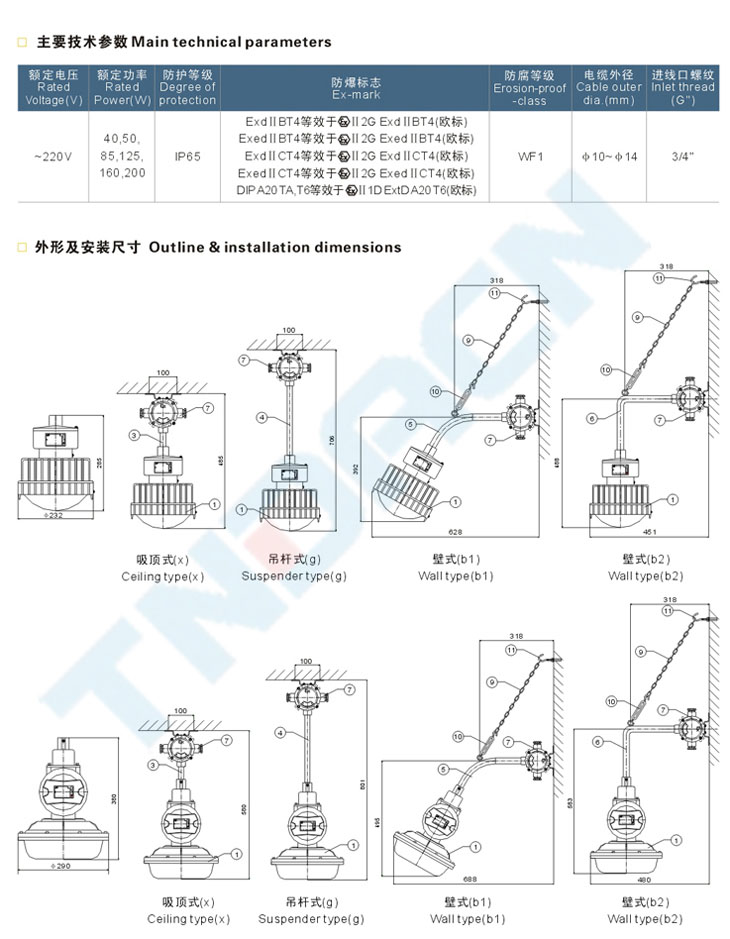 BEW系列防爆无极灯(IIC)