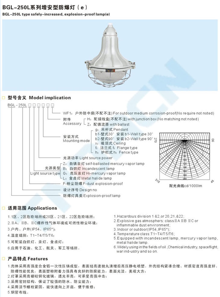 BGL-250L系列增安型防爆灯(e)