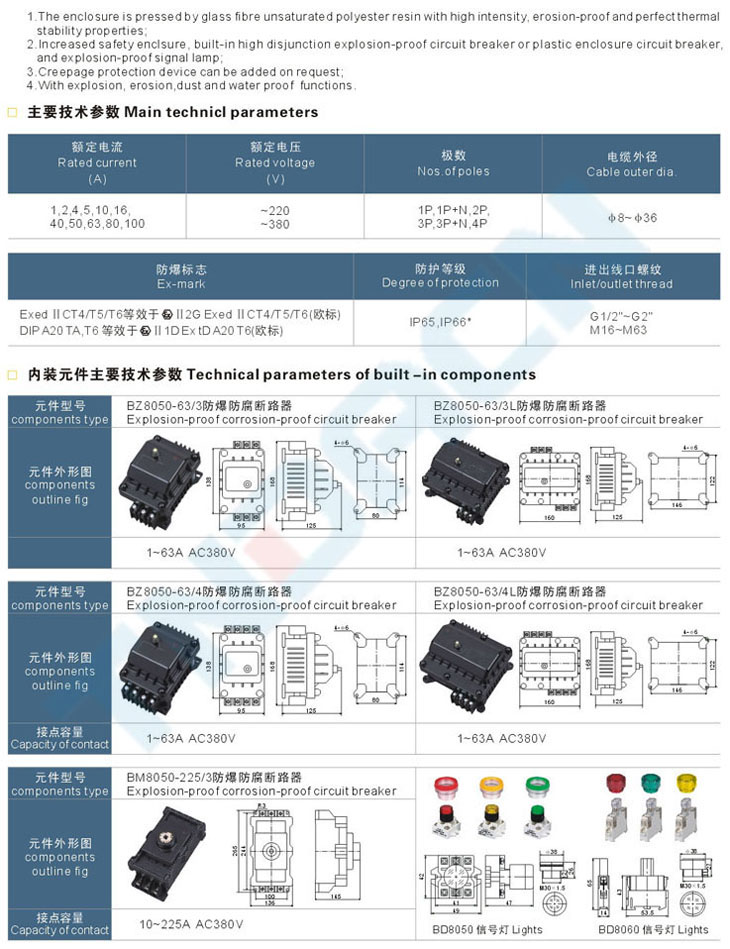 BDZ-S系列粉尘防爆断路器(全塑外壳)(DIP)