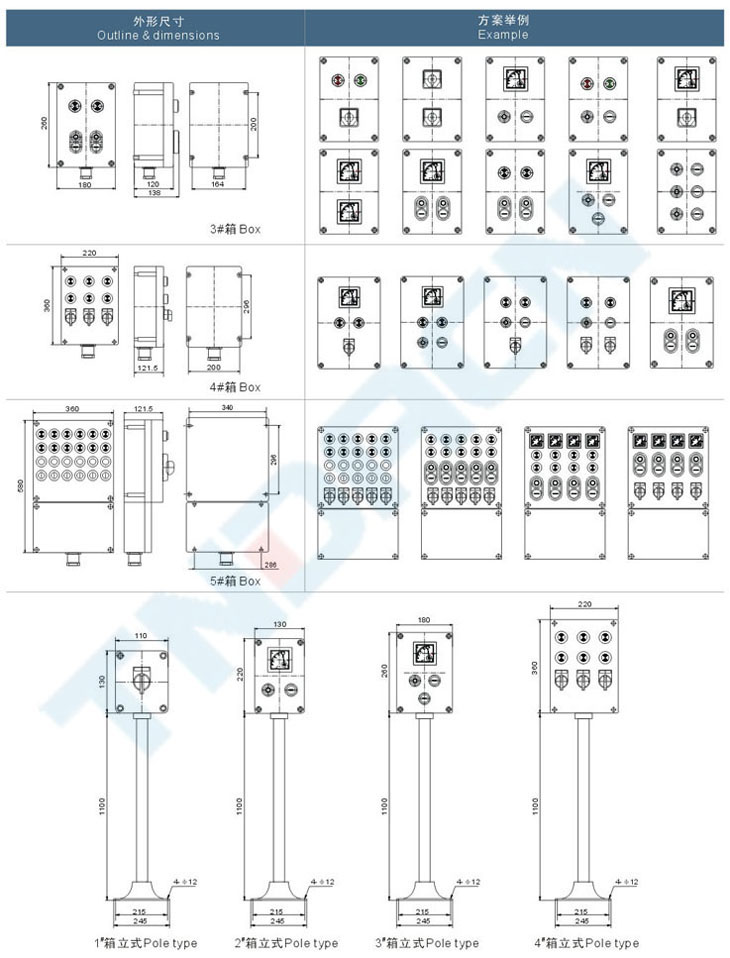 FCZ系列防水防尘防腐操作柱
