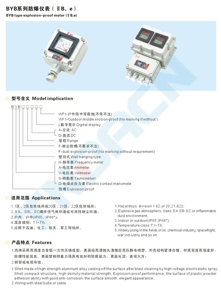 BYB系列防爆仪表(IIB、e)