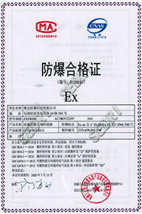 ZXF8050 防爆合格证