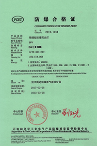 BPY 防爆合格证